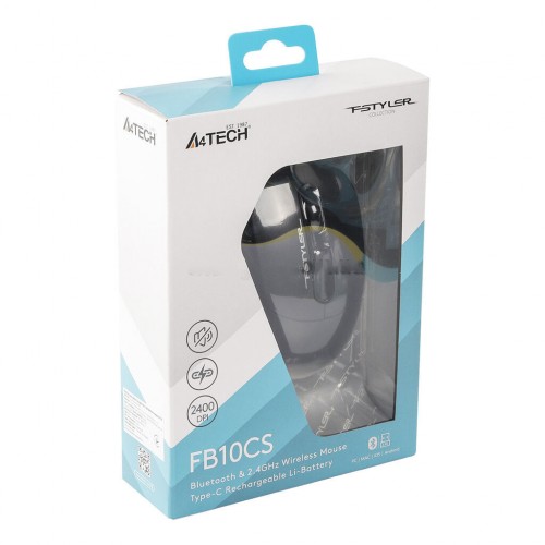 Мышь беспроводная A4Tech FB10CS Fstyler Stone Black