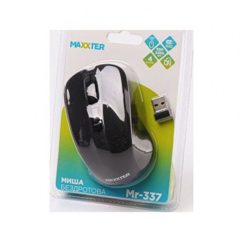 Мышь беспроводная Maxxter Mr-337 black