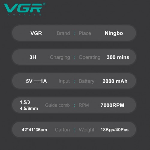 Триммер VGR V-966 Green