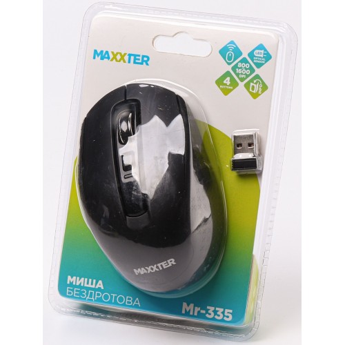Мышь беспроводная Maxxter Mr-335 black
