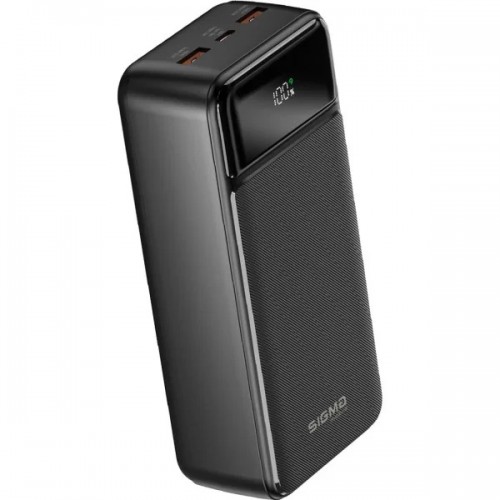 Power Bank Sigma X-power SI30A4QL PD+QC3.0 22.5W, LCD (30000mAh) Black