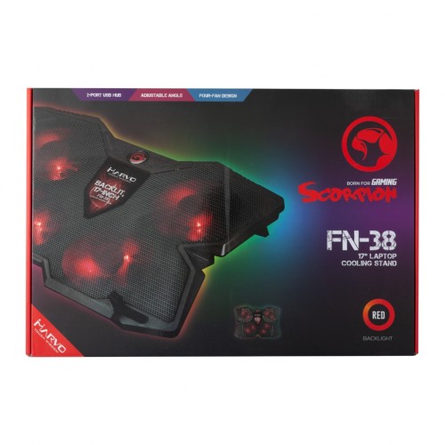 Подставка для ноутбука Marvo FN-38 red LED