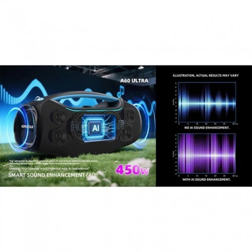 Портативна Bluetooth колонка Hopestar A60 Ultra 450W з мікрофоном black