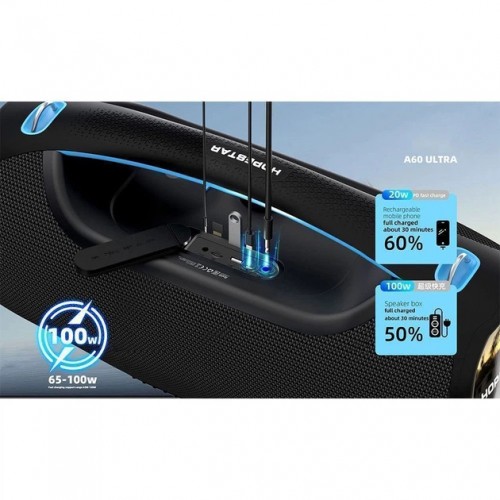 Портативна Bluetooth колонка Hopestar A60 Ultra 450W з мікрофоном black