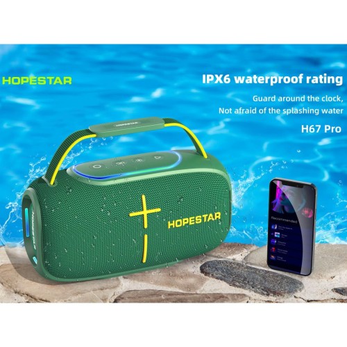 Портативна колонка Hopestar H67 Pro 65W Green