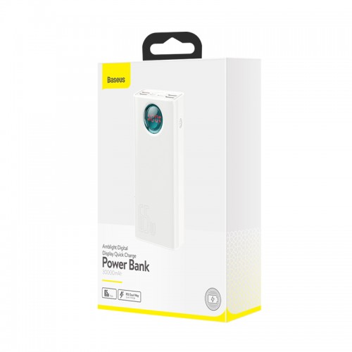 Power Bank BASEUS Amblight Digital Display 30000mAh |65W/5A, PD/QC| (PPLG-A02) white