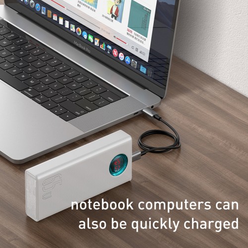 Power Bank BASEUS Amblight Digital Display 30000mAh |65W/5A, PD/QC| (PPLG-A02) white