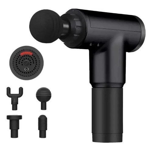 Портативный мышечный массажер (ударный вибромассажер пистолет) FASCIAL GUN KH-320/MA-328 Black