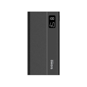 Power Bank Sigma X-power SI40A3QL PD+QC3.0 22.5W, LCD (40000mAh) black