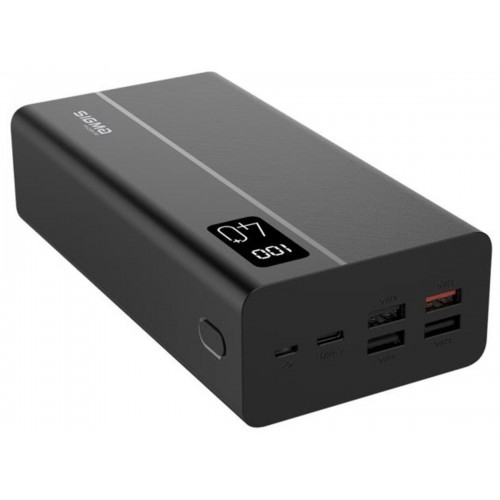 Power Bank Sigma X-power SI40A3QL PD+QC3.0 22.5W, LCD (40000mAh) black