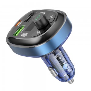 FM-трансмиттер Borofone BC47 PD+QC3.0 (АЗУ 2xUSB, Type-C, 30W) Blue