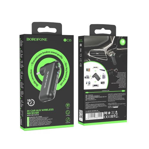 FM-трансмиттер Borofone BC35 AUX Bluetooth Receiver 3.5mm.