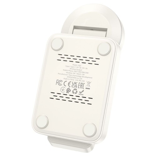 УЗП Hoco CQ3 3in1 Magnetic Wireless Fast Charger 15W White