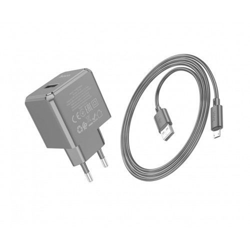 Сетевое зарядное устройство Hoco CS11A Micro (USB 2.1A/Cable MicroUSB) Black