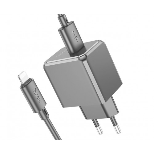 Сетевое зарядное устройство Hoco CS11A Lightning (USB 2.1A/Cable Lightning) Black