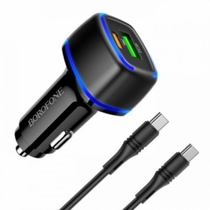 АЗУ Borofone BZ14A PD+QC3.0 Type-C (USB, Type-C, 20W/Cable Type-C to Type-C) Black