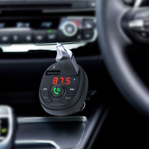 FM-трансмиттер Borofone BC26 (АЗУ 2xUSB, 2.1A) Black