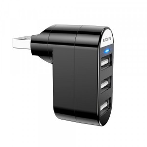 USB хаб Borofone DH3 Black 3xUSB 2.0