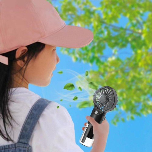 Портативный вентилятор с водяным охлаждением Spray Fan 9118 Black