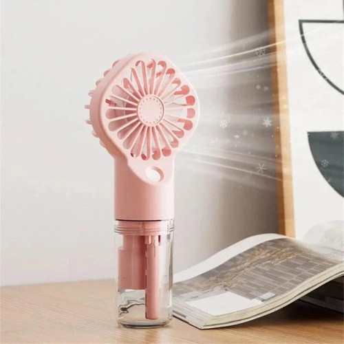 Портативный вентилятор с водяным охлаждением Spray Fan 9118 Pink
