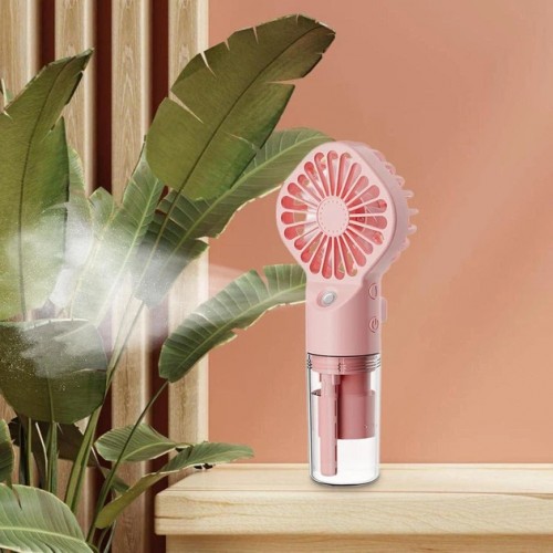 Портативный вентилятор с водяным охлаждением Spray Fan 9118 Pink