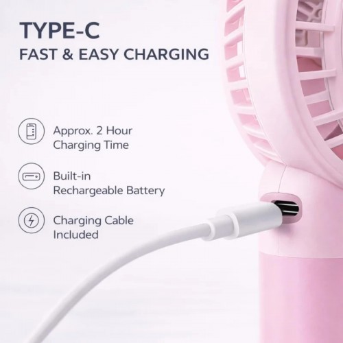 Портативный вентилятор MINI FAN SD-30 pink