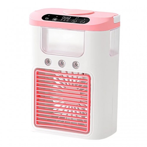 Настольный вентилятор AIR COOLER FAN K918 с водяным охлаждением Pink