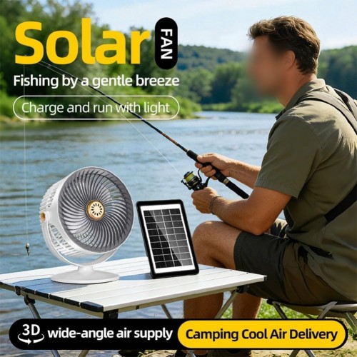 Настольный вентилятор FAN SOLAR PANEL S33-1 3000 mAh white