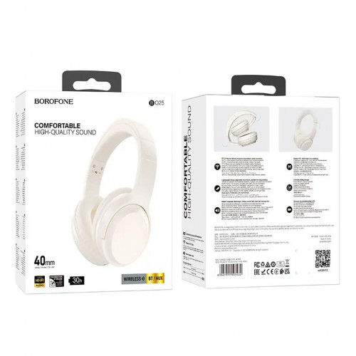 Навушники Borofone BO25 Bluetooth White