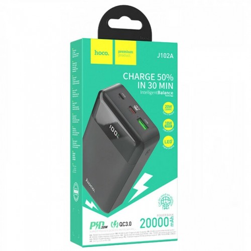 Power Bank Hoco J102A PD+QC3.0 22.5W (20000mAh) black