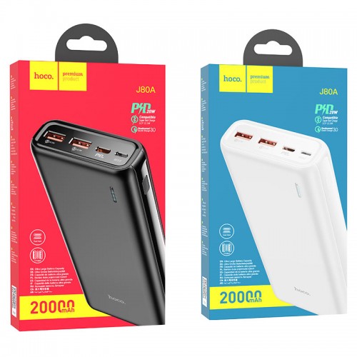 Power Bank Hoco J80A Premium PD+QC3.0 22.5W (20000mAh) black