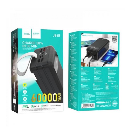 Power Bank Hoco J86B Powermaster PD+QC3.0 22.5W (60000mAh) black