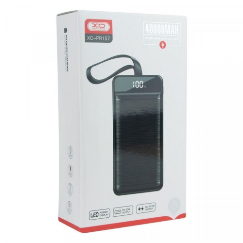 Power Bank XO PR157 PD+QC3.0 22.5W (40000mAh) black