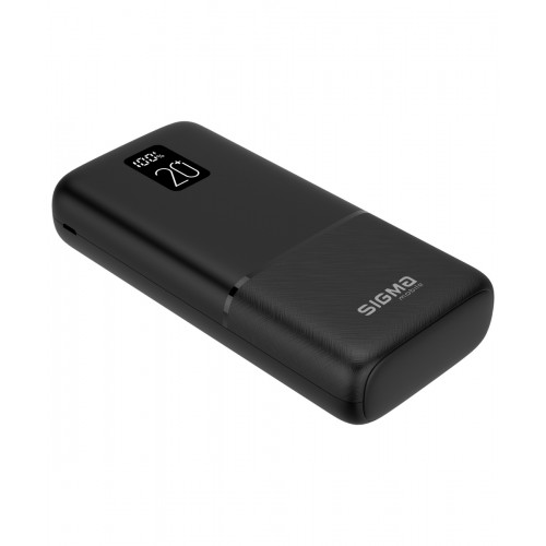 Power Bank Sigma X-power SI20A2QL PD+QC3.0 22.5W, LCD (20000mAh) black