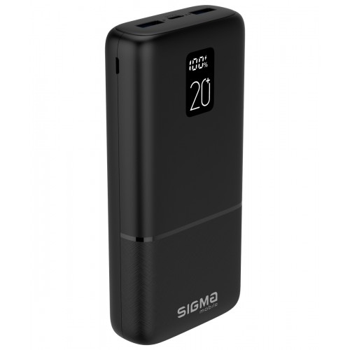 Power Bank Sigma X-power SI20A2QL PD+QC3.0 22.5W, LCD (20000mAh) black