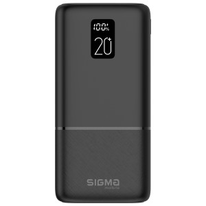 Power Bank Sigma X-power SI20A2QL PD+QC3.0 22.5W, LCD (20000mAh) black