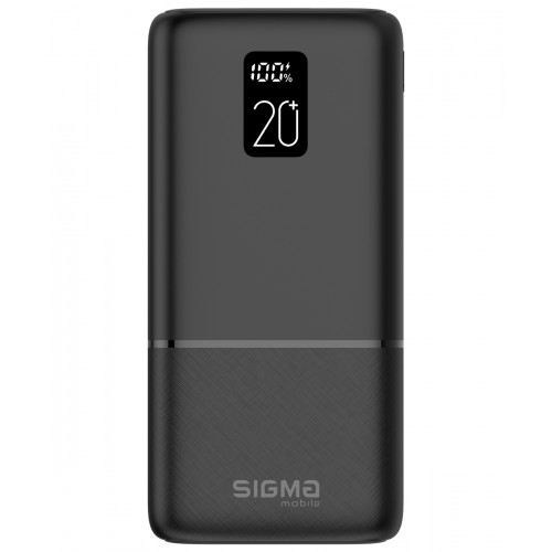 Power Bank Sigma X-power SI20A2QL PD+QC3.0 22.5W, LCD (20000mAh) black