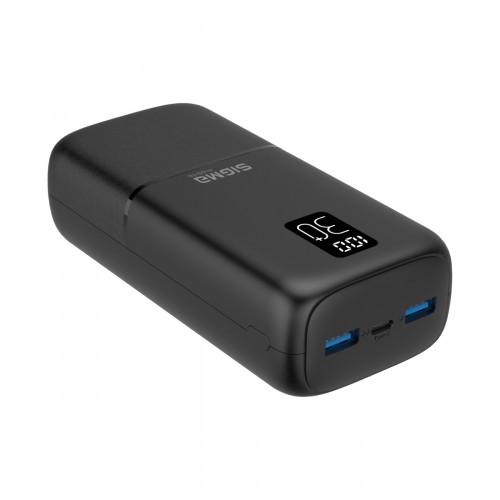 Power Bank Sigma X-power SI30A3QL PD+QC3.0 22.5W, LCD (30000mAh) black