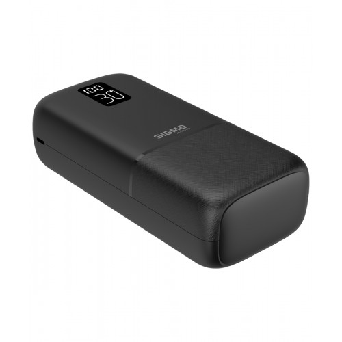 Power Bank Sigma X-power SI30A3QL PD+QC3.0 22.5W, LCD (30000mAh) black