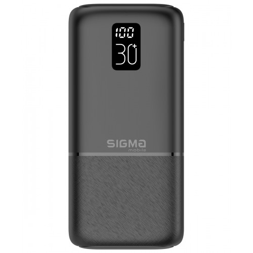 Power Bank Sigma X-power SI30A3QL PD+QC3.0 22.5W, LCD (30000mAh) black