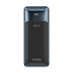 Power Bank Sigma X-power SI30A5QLX PD+QC3.0 65W, LCD (30000mAh) blue