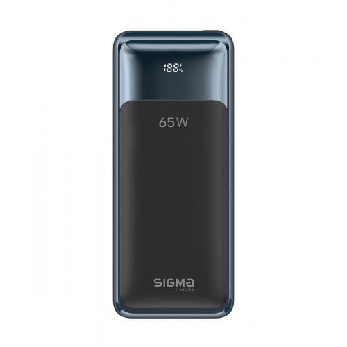 Power Bank Sigma X-power SI30A5QLX PD+QC3.0 65W, LCD (30000mAh) blue