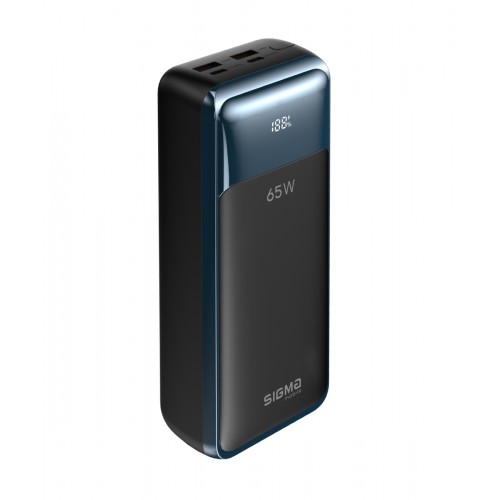 Power Bank Sigma X-power SI30A5QLX PD+QC3.0 65W, LCD (30000mAh) blue