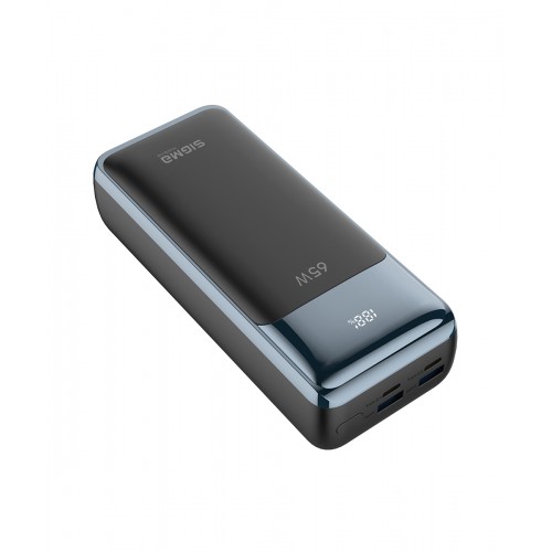 Power Bank Sigma X-power SI30A5QLX PD+QC3.0 65W, LCD (30000mAh) blue