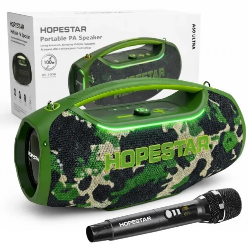 Портативна Bluetooth колонка Hopestar A60 Ultra 450W з мікрофоном Khaki