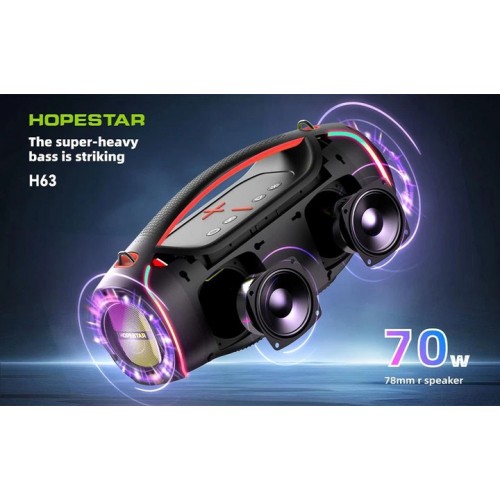 Портативна Bluetooth колонка Hopestar H63 70W Grey