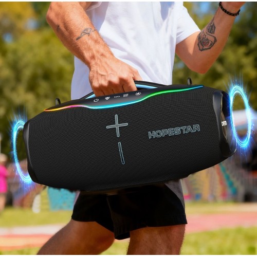 Портативна Bluetooth колонка Hopestar H90 220W з мікрофоном Green