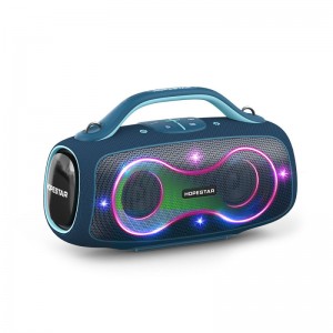 Портативна Bluetooth колонка Hopestar Party Box 168 400W з 2 мікрофонами Blue