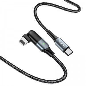 Кабель Hoco U100 Orbit PD Type-C to Lightning Black