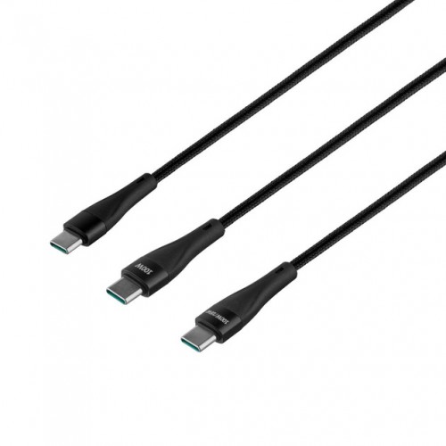 USB кабель Hoco U102 Super 100W 2in1 (Type-C to Type-C+Type-C) black